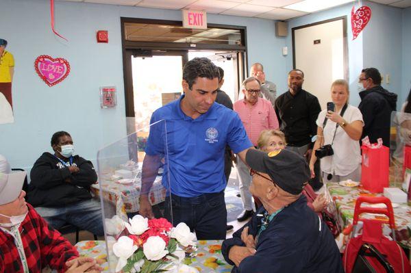 Mayor Francis Suarez City of Miami at De Hostos Senior Center.