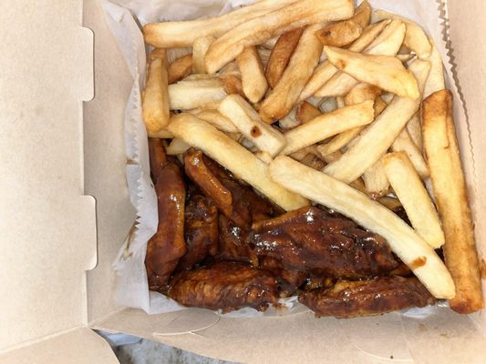 Wings and fries