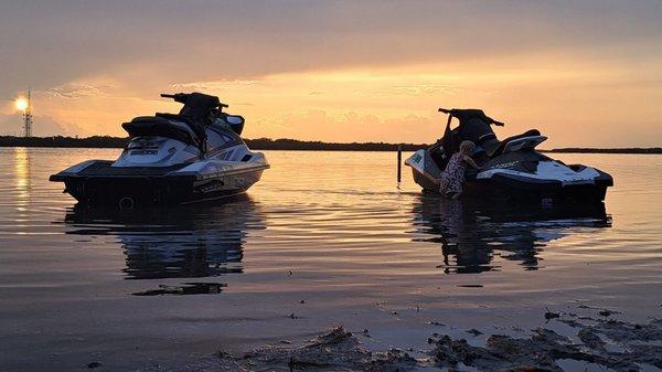 They also allowed us to bring jet skis , just have to go to boat dock