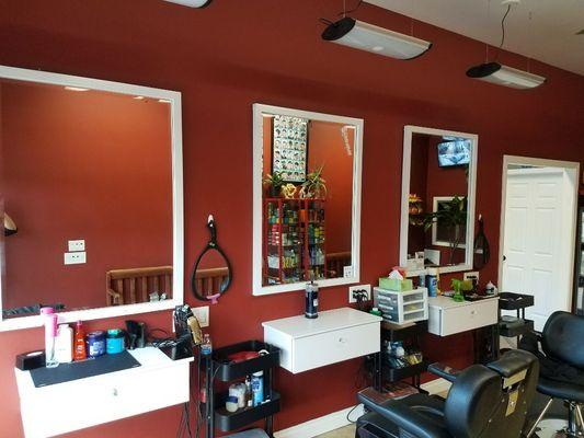 Our beauty salon side of the shop..