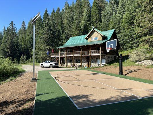 SportCourt NorCal - installed at Eagle's Rest in McCloud, CA