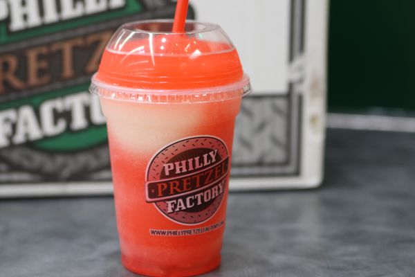 Our Frozen Lemonade mixed with regular lemonade and raspberry lemonade