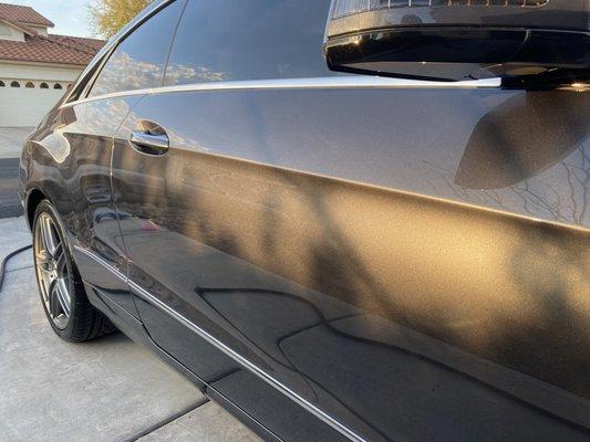 This already pristine Mercedes just needed some paint correction and a good polish to bring out the beautiful grey paint.