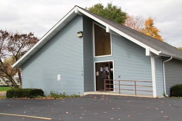 Building's front entrance