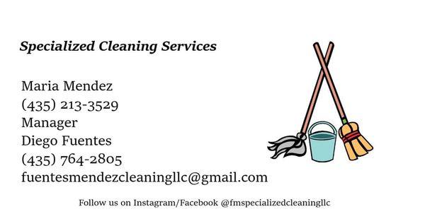 Contact us also at (435)363-5002 to get your home / business cleaned today!