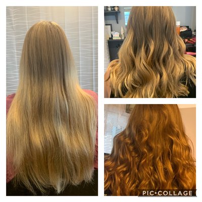 From Blonde to Strawberry Blonde. Hair by Cyndi