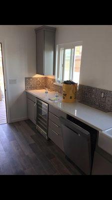 Dishwasher , wine fridge installed