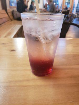 Homemade Blueberry soda