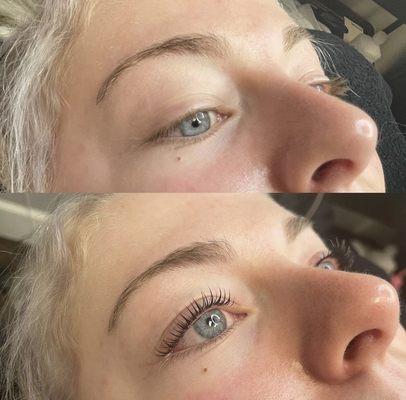 Lash lift and tint