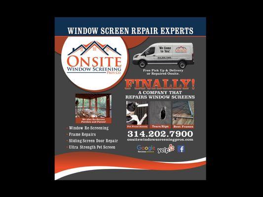 Free pickup and delivery or same day, onsite repairs!