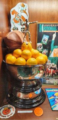 An Orange Bowl Trophy