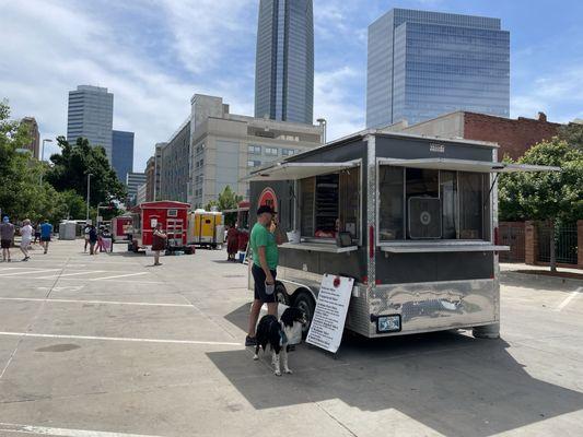 Dogs were welcome at this outdoor festival