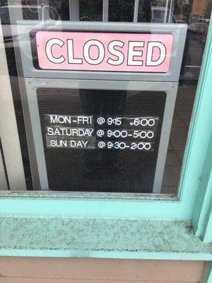 Store Hours