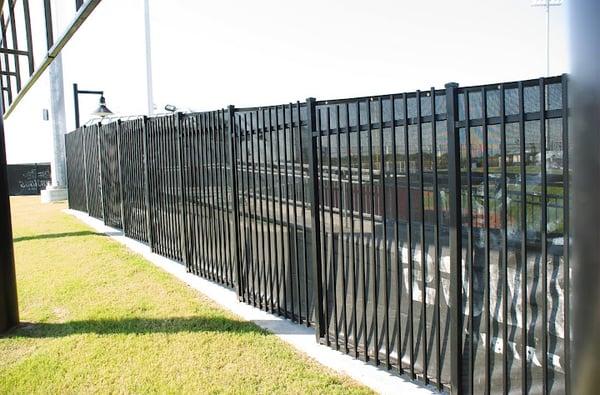 Air Hog Stadium.  Custom Wrought Iron Fence.