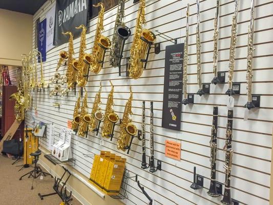 In addition to the beginner band rental program, we have a massive selection of step-up and professional wind instruments.