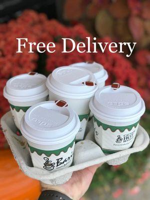 Free Delivery anywhere in the city on 5 drinks or more