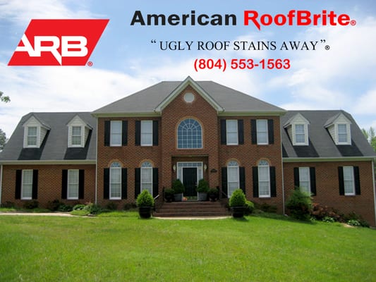 roof cleaning american roof brite richmond va, we can safely clean your roof to look new. Ugly roof stains away since 1968