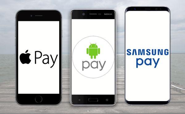 We accept Apple pay, Google pay and Samsung pay.