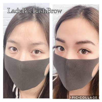 Eyelash extensions Hybrid and Eyebrow Tinting