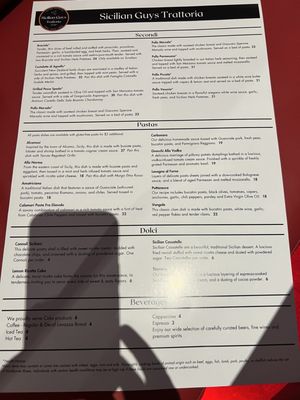 New menu as of 8/25