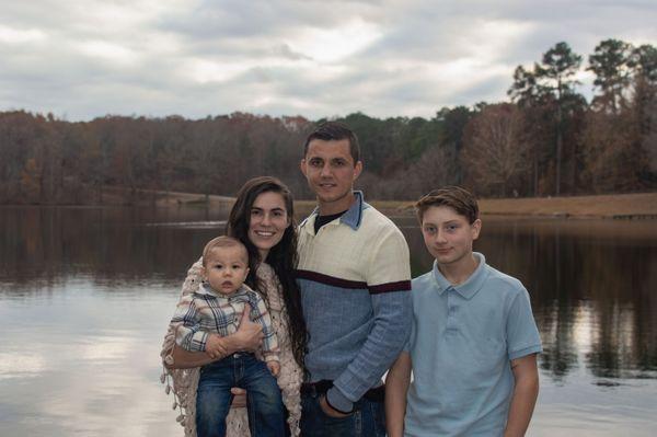 Family photo at the lake!