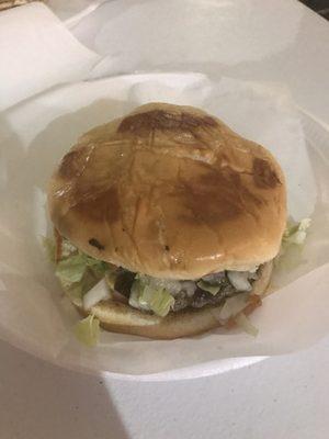 Mexican burger with egg