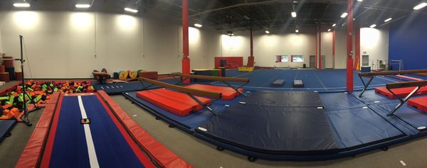 Recreational Gymnastics space. Open for classes, open gyms and birthday parties.