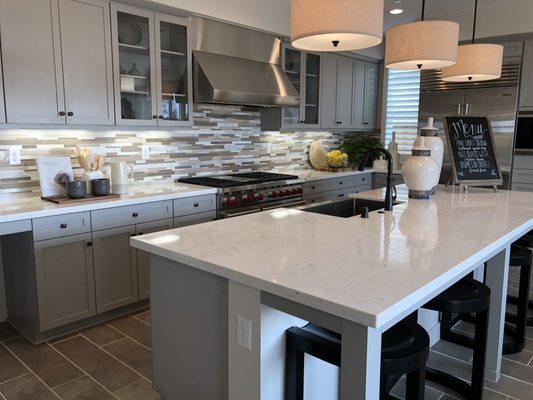 Beautiful Tile Floors, and backsplash!