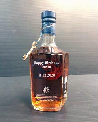 Personalized sand carving on  Whiskey bottle