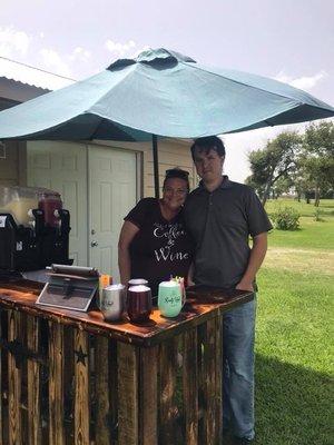 Outside bar up and ready for our outdoor events.