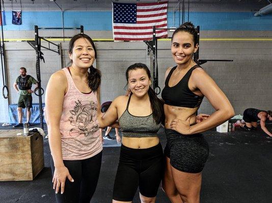 Rebecca, me, & Isa (coach) after our Memorial Day Murph WOD!