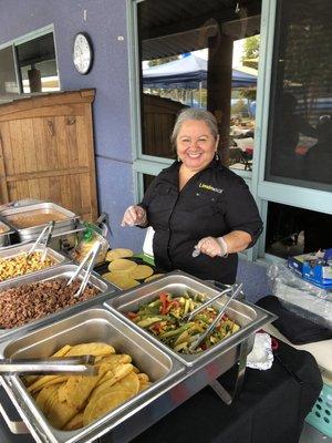 Friendly service with a smile
 Pictured - Carne Asada, Grilled Chicken, Grilled Veggies and Cheese Quesadillas