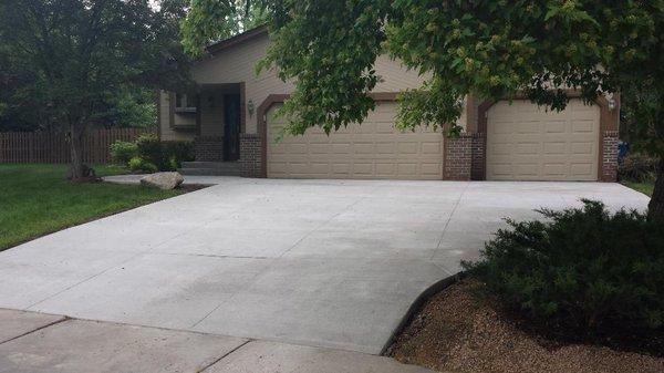 Concrete driveway