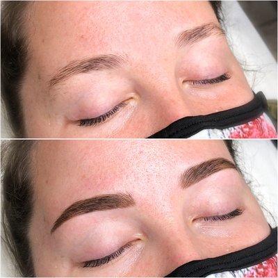 Brow wax and tint