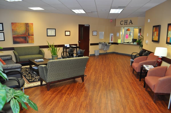 Waiting room at Cary Healthcare Associates.