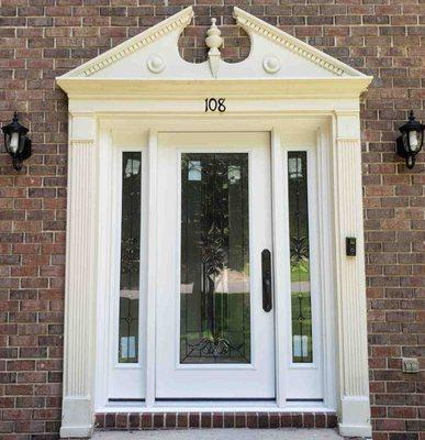 glass entry door with sidelights