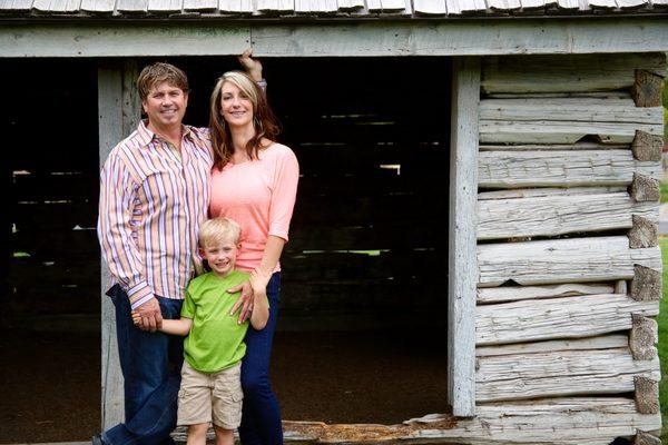 Shane and Amanda David with their son.