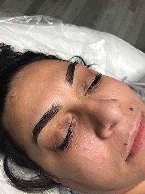 Ombré Brow final look