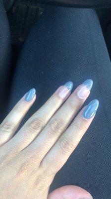 Set I left with, more oval than almond/stiletto.