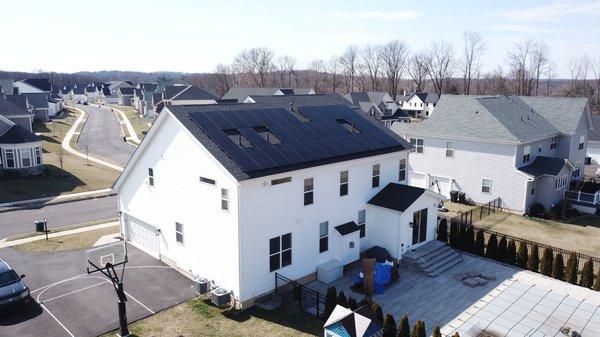 13kW roof mounted Install in Huntingdon Valley!