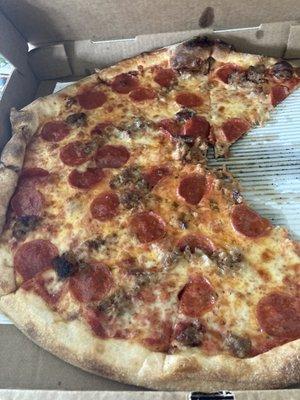 Pepperoni and sausage, please.