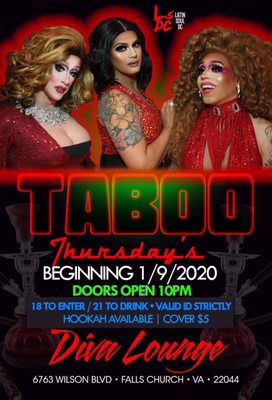 Gay Thursday Nights at Diva Lounge in Falls Church, VA 22044