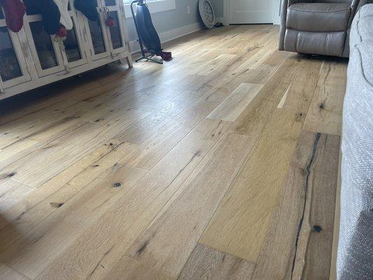 Get your hardwoods floors cleaned by Immaculate Cleaning and Garbage Hauling. We aim to please! Look at these beautiful floors.