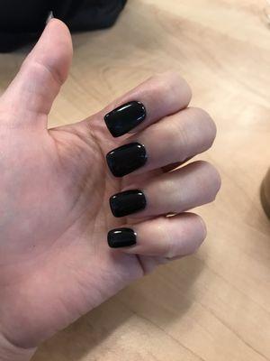 Square Acrylic with black shellac