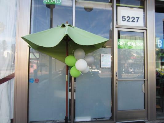 Look for the green umbrella!   Come and meet your friends for a FREE Wellness Profile and Samples of our Healthy Smoothie