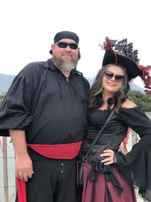 Renn Faire costumes completely provided by A Chorus Line. I bought the hat there too but accessorized it myself.