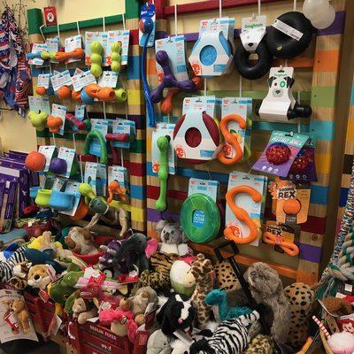 Lots of Play, Plush, Tug, and Chew Toys for all level of  chewers and fetchers!