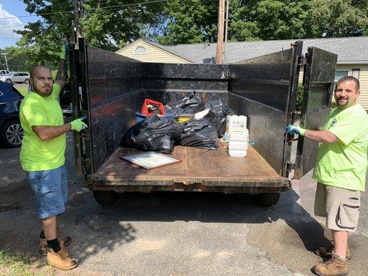 Meet James and Robert.

Have Junk?  This is our 12 yard container.