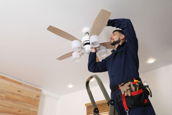 We can Install and Replace Ceiling Fans inside and outside!