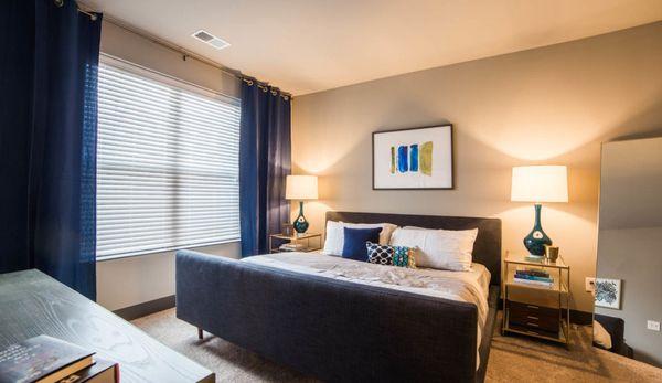 Our Austin Landing apartments feature oversized bedrooms with plenty of natural lighting